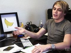 One of the famous Helix pornstars shows some private secrets during frank online interview шт in free gay video