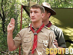ScoutBoys - Sexy scoutmaster seduces a cute twink in forest